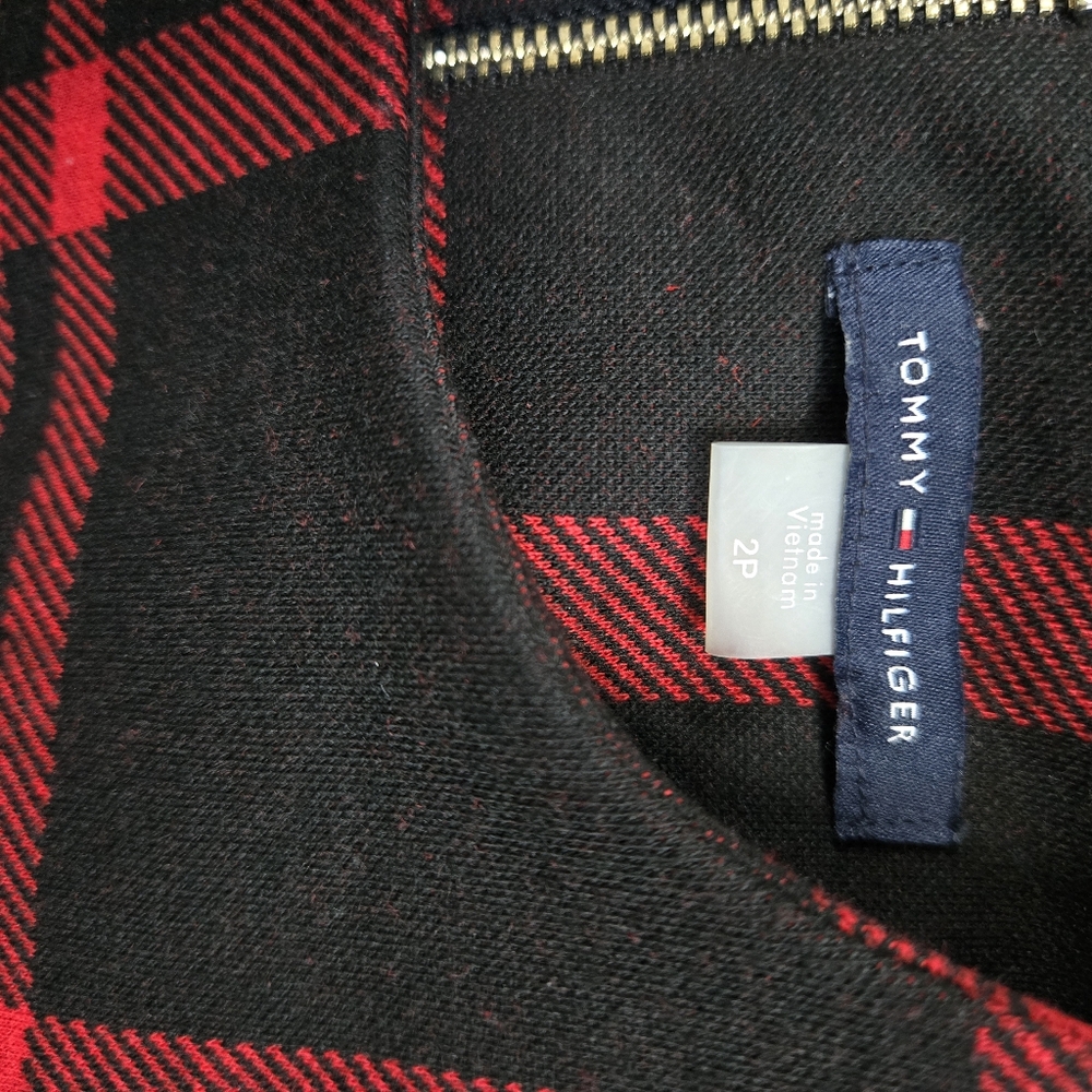 Tommy Hilfiger Black and Red Plaid Sheath Dress - Picture 5 of 5